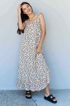 Doublju In The Garden Ruffle Floral Maxi Dress in Natural Rose - £23.59 GBP