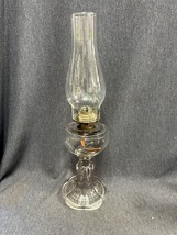 Magnesium Glass Oil Lamp Pedestal EAPG Antique 17.5” T queen anne #1 burner - £42.52 GBP