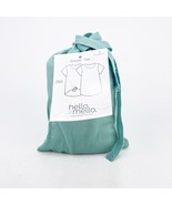 Hello Mello Womens Short Sleeve Dream Tee Shirt Sage Green Small Crew Neck - $19.91 CAD