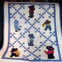 Overall Bill applique quilt baby blue - £115.64 GBP