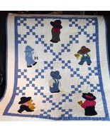 Overall Bill applique quilt baby blue - £115.54 GBP