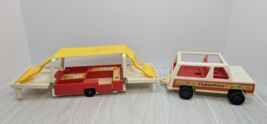 Fisher Price Little People Play Family Vintage 1979 Jeep Pop-Up Camper 9... - $16.82