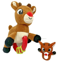 Rashti and Rashti Rudolph the Red Nosed Reindeer Rattle and Finger Puppet Lot 2 - $11.61