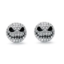 Jack Skellington Earrings Nightmare Before Christmas Sparkling Rhinestone New - £7.79 GBP