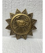 Vintage Cancer Zodiac Wall Hang Sun Sign Golden Astrology Antique Hippie... - $59.39