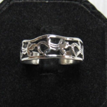 925 Sterling Silver Lizard Alligator Band Reticulated Ring Sz 8.5 Unisex... - £19.35 GBP