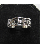925 Sterling Silver Lizard Alligator Band Reticulated Ring Sz 8.5 Unisex... - €21,45 EUR