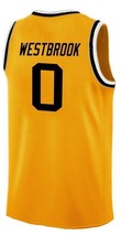 Russell Westbrook College Basketball Custom Jersey Sewn Gold Any Size image 2