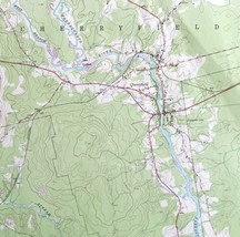 Map Cherryfield Maine USGS 1978 Topographic Vtg Geological 1:24000 27x22&quot; TOPO12 - £35.19 GBP