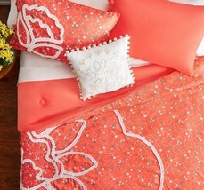 Pioneer Woman ~ Tufted Floral Coral ~ 4 Pc. ~ FULL/QUEEN Comforter Set ~ 92 X 96 - £44.31 GBP
