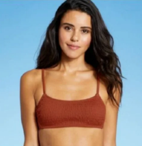 Women&#39;s Smocked Bralette Bikini Top - Xhilaration - Brown Size Medium 4-... - $6.79