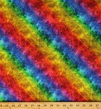 Cotton Rainbow Ombre Colorful Splatter Fabric Print by the Yard D761.42 - £10.38 GBP