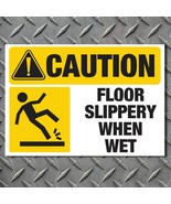 Caution Floor Slippery When Wet High Quality Thick 6 mil Vinyl Decal FRE... - $10.72 CAD+
