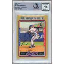 Livan Hernandez Montreal Expos Signed 2005 Topps Gold #36 BAS BGS Auto 1... - $129.99