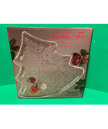 NIB - Indiana Glass 12&quot; Christmas Tree Serving Tray - £9.40 GBP