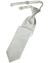 Platinum Striped Satin Kids Necktie - £11.97 GBP