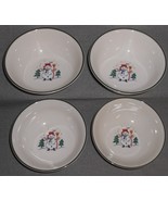 Set (4) Pfaltzgraff SNOW VILLAGE PATTERN Soup or Cereal Bowls CHRSTMAS -... - $55.39 CAD
