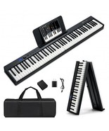 88-Key Foldable Digital Piano with MIDI and Wireless BT-Black - Color: B... - $276.26 CAD