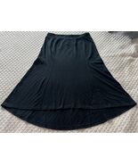 J Jill Perfect Pima High-Low Midi Skirt Black  Pull-On Stretch Size S NWT - $460.80 MXN