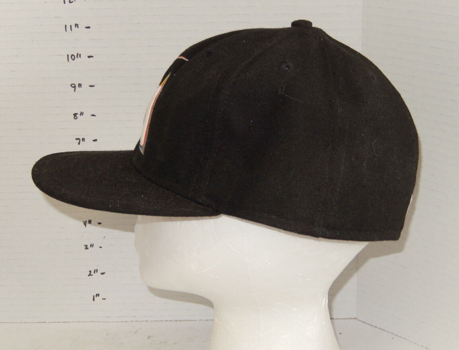 Miami Florida Marlins New Era Fitted Hat Cap Size 7 1/2 MLB Baseball Item image 2