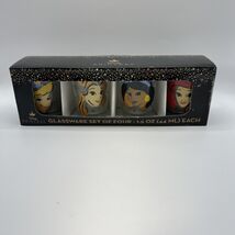 Disney Princess Shot Glassware Set of 4 Glasses Cinderella Belle Ariel J... - $27.92