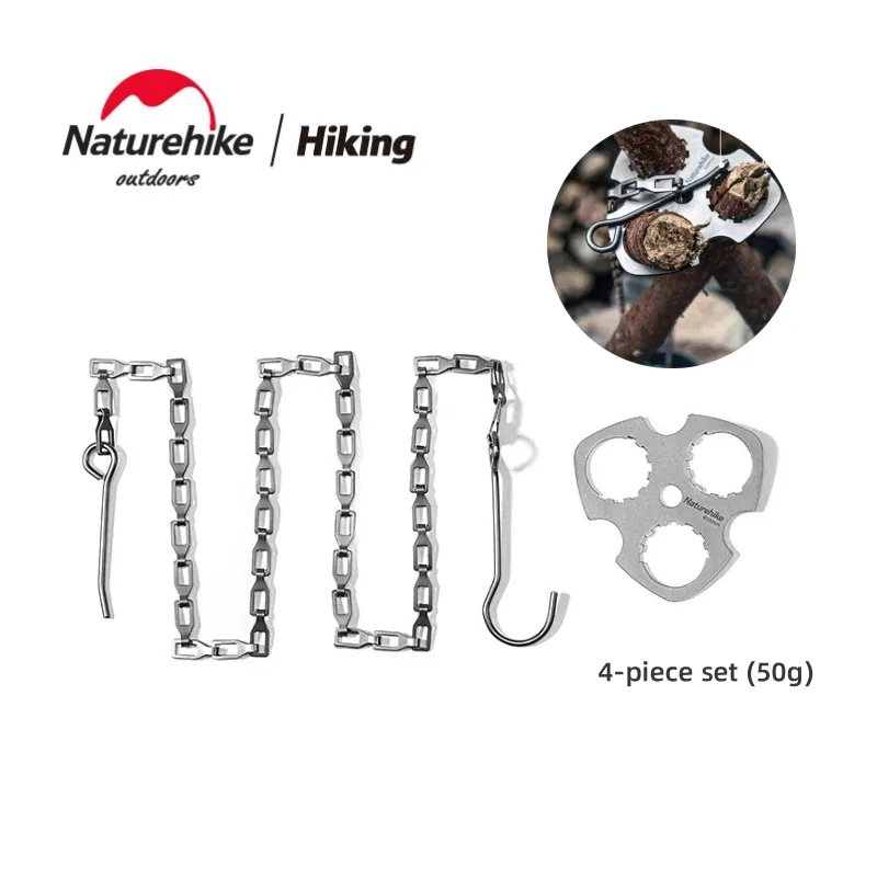 Naturehike Camping Tripod Board Ultralight Titanium Tripod Hanger Suit Campfire - £22.51 GBP