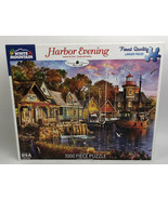 White Mountain Puzzle ~ HARBOR EVENING 1000 Pieces - 24&quot; x 30&quot; Made in t... - £14.07 GBP