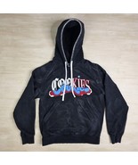 Cookies Black Acid Wash Hoodie Logo Upper Echelon Embroidered Size Small - $1,109.91 MXN