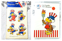 US Olympics Los Angeles 1984 Sam Eagle Magnets &amp; Greeting Card Mint in Packages - £7.04 GBP