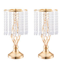 VEVOR 20PCS 43cm/16.9” Tall Crystal Wedding Flower Stand, Metal Wedding ... - $147.90