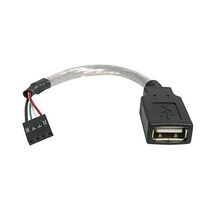 Startech 6 inch USB A Female to USB Motherboard 4-Pin Header F/F USB 2.0... - $14.00