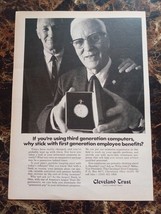 Cleveland Trust Bank Pocket Watch 1968 Vintage Print Ad - $9.89