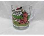 Vintage McDonald&#39;s 1980 Garfield On Teeter-totter Glass Cup 3 1/2&quot; - £20.08 GBP