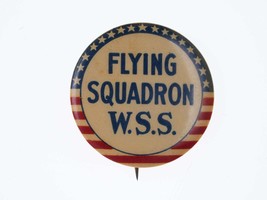 Rare WW1 Era Flying Squadron W.S.S. Postal Service pinback button - $108.90