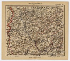 1943 Vintage Wwii Map Of Rhineland Westphalia Cologne Ruhr Ruhrgebiet Essen - £13.35 GBP