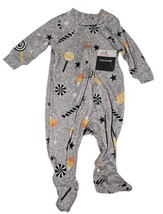 Infant Boys &amp; Girls Gray &amp; Orange Candy Halloween Sleeper Pajamas Size 3... - £6.20 GBP