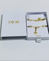 Christian Dior Novelty Bag Charm Keyring Keychain strap gold crystal Limited CD - £38.46 GBP