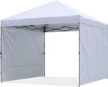 Outdoor Easy Pop Up Canopy Tent By Abccanopy With 2 Sun Walls, White, 8X8. - $194.96