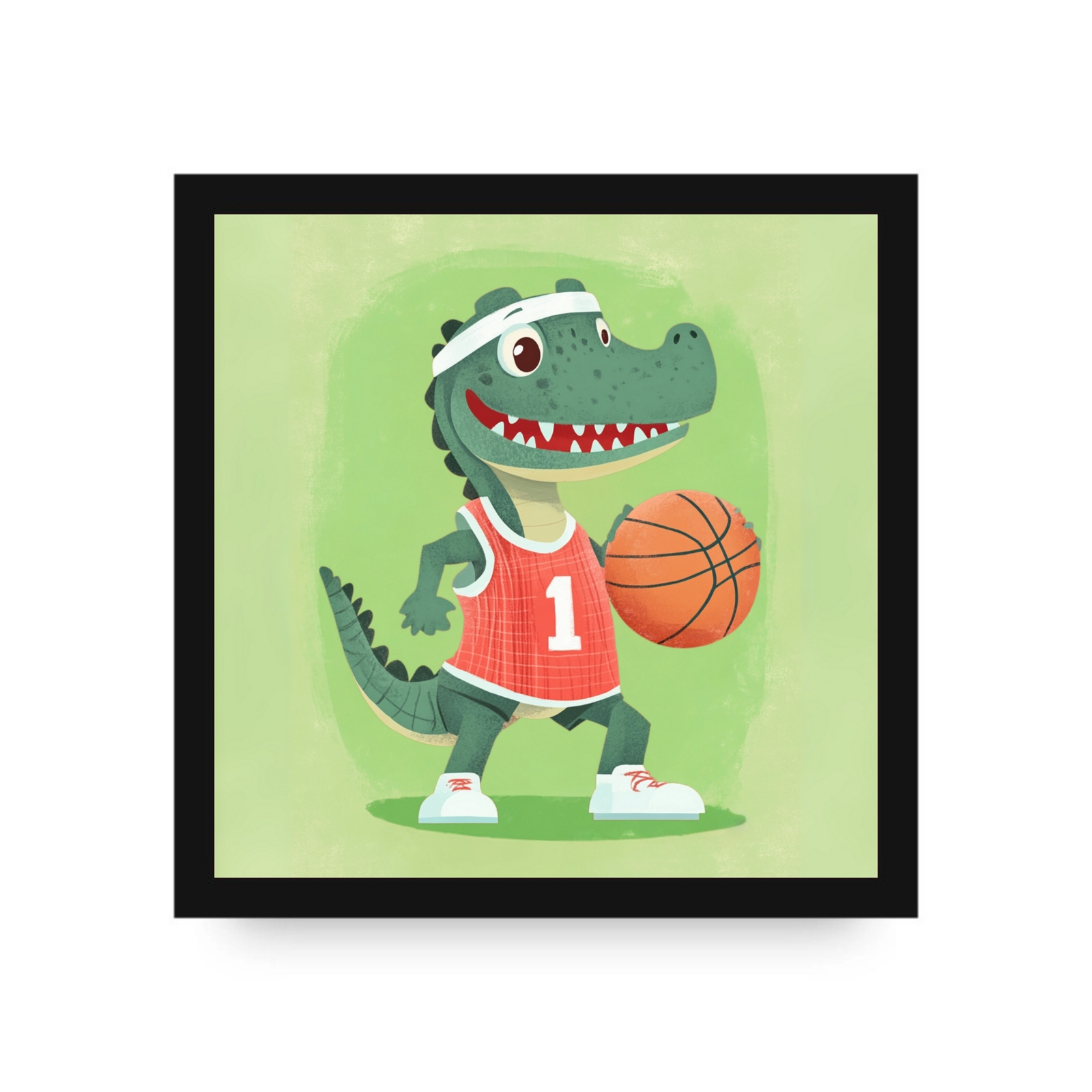 Al the Dunking Alligator Canvas by Dancing Littles Jungle - $35.99+