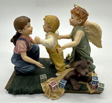 Demdaco Prayers &amp; Promises FIRST STEPS 2002 Figurine Mom, Baby, Angel Bi... - £24.12 GBP
