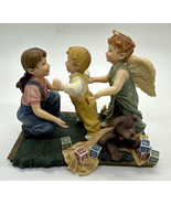 Demdaco Prayers &amp; Promises FIRST STEPS 2002 Figurine Mom, Baby, Angel Bi... - £24.13 GBP