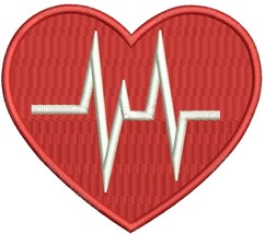 Pink Heartbeat Rate Medical Pattern, Healthcare Design - $37.50 MXN