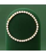 9 Inch Tennis Bracelet 18K Gold Plated 4.0mm  Round Cubic Zirconia - €22,16 EUR