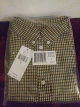 Chaps Boys Dress shirt Yellow/Blue Plaid Size 7 - £18.98 GBP