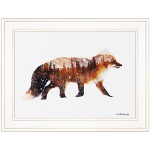 Arctic Red Fox 1 White Framed Print Wall Art - $99.49