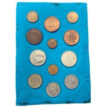 Vintage Mexico Coins Lot Glued To Felt - $9.95