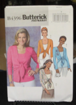Butterick B4396 Front Tie Tops Shirts Pattern - Size XS/S/M (4-14) - $9.89