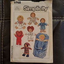 Clothes Doll Wardrobe Clothing Simplicity 6968 Craft Sewing Pattern UC Cabbage - £12.11 GBP