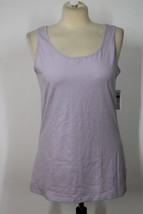 NWT LL Bean M Lilac Mist Purple Cotton Stretch Layering Tank Top 510093 - $22.80