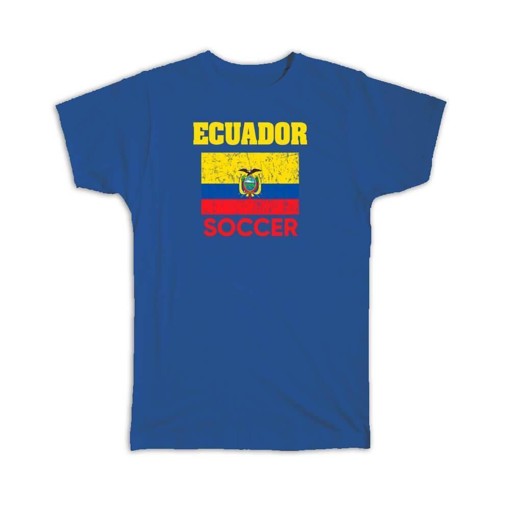 Ecuador : Gift T-Shirt Distressed Flag Soccer Football Team Ecuadorian Country Item image 4